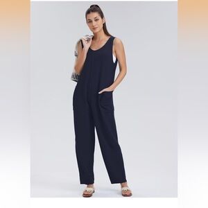 Women's Navy knit  Jumpsuit size Large